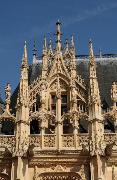 Frankreich, gotisches Gerichtsgebäude von Rouen in der Normandie — Stockfoto