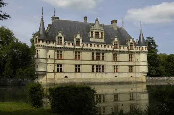 Francia, el castillo renacentista de Azay le Rideau en Touraine —  Fotos de Stock