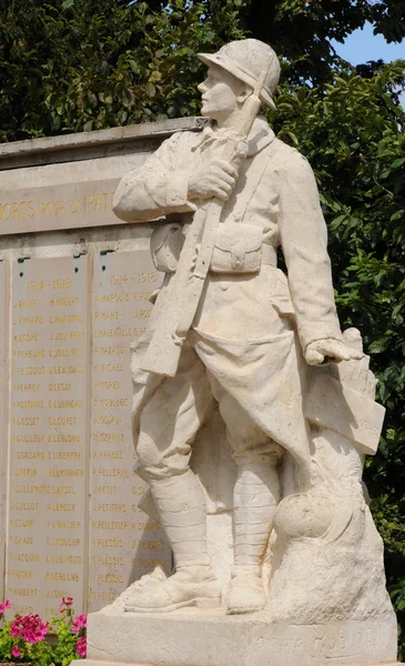 França, memorial de guerra de Les Mureaux — Fotografia de Stock