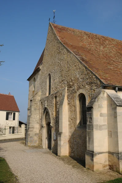 Ile de France, a antiga igreja de Ecquevilly — Fotografia de Stock