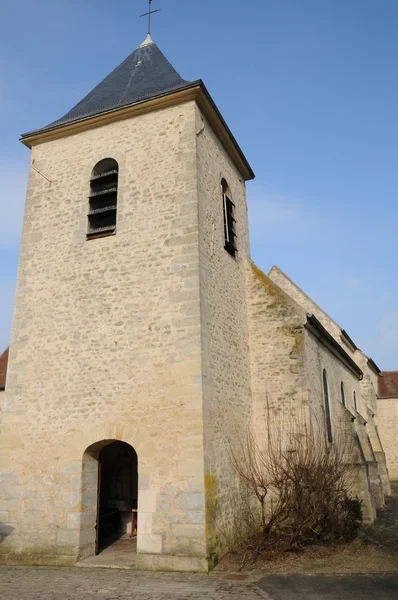 Ile de france, de oude kerk van flins — Stockfoto