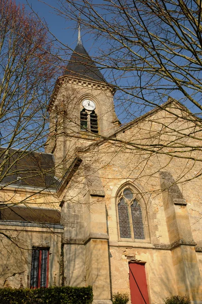 França, igreja de Frélemainville em Val d Oise — Fotografia de Stock