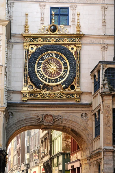 stock image Normandy, Le Gros Horloge, the symbol of Rouen