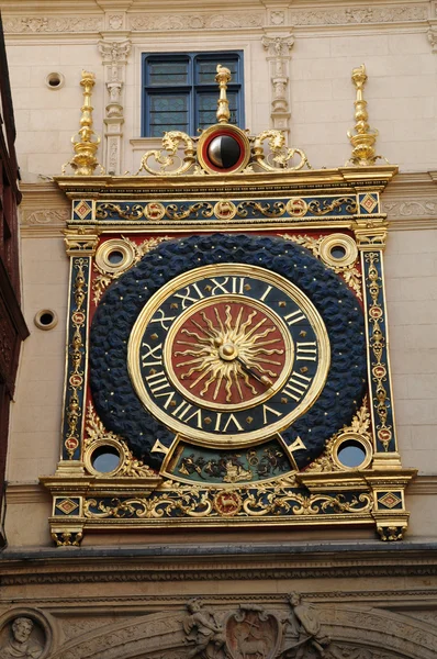 stock image Normandy, Le Gros Horloge, the symbol of Rouen