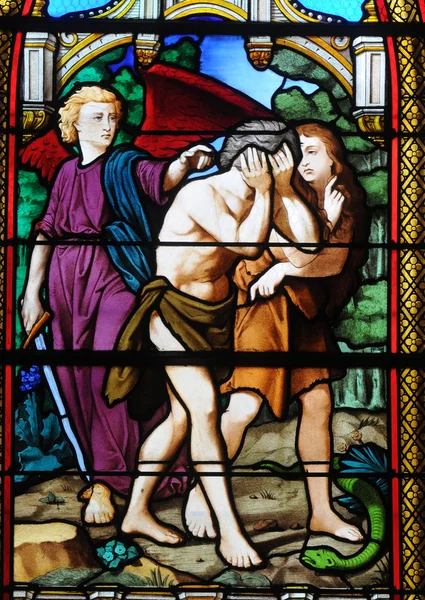 Fransa, vitray pencere les mureaux Kilisesi — Stok fotoğraf