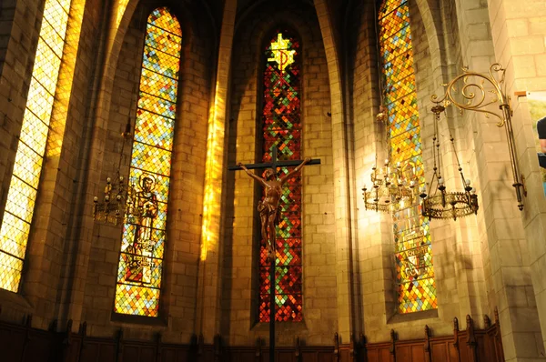 Франция, интерьер церкви Ле-Мюро — стоковое фото