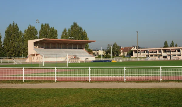Franciaország, a stadion Les Mureaux — Stock Fotó