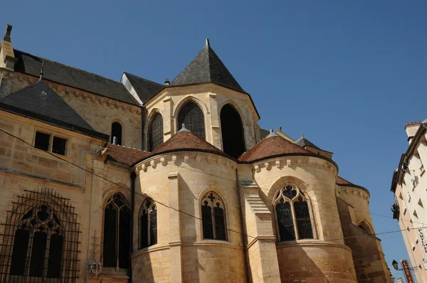 Frankrig, ydersiden af Pontoise katedralen - Stock-foto