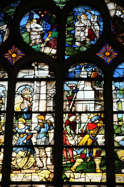 Fransa, vitray pencere pontoise Katedrali — Stok fotoğraf