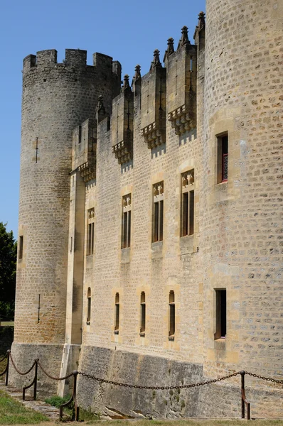 Francja, średniowieczny zamek roquetaillade w gironde — Zdjęcie stockowe