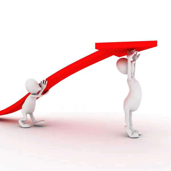 stock image Economic red arrow