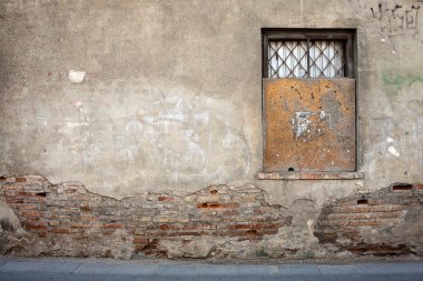 Aged street wall clipart