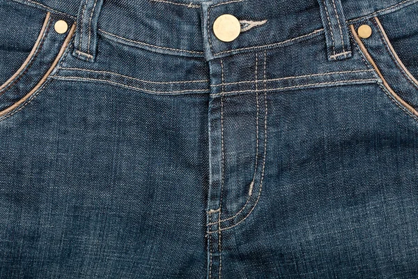 Modré džíny přední — Stock fotografie