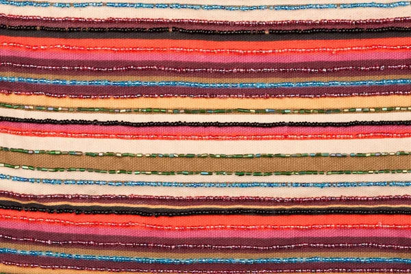 Colorful lined fabric texture — Stock Photo, Image