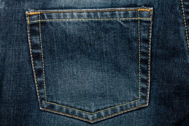 Blue jeans fabric with pocket clipart