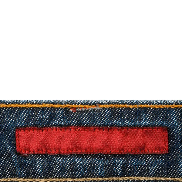Blank fabric jeans label — Stock Photo, Image