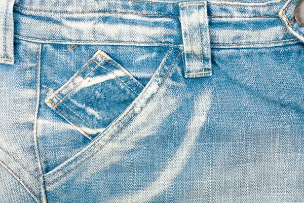 Mavi jeans kumaş cep — Stok fotoğraf