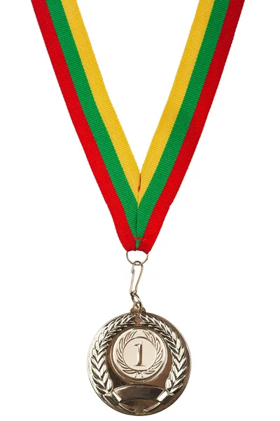Χρυσό μετάλλιο σε μια κορδέλα — Φωτογραφία Αρχείου