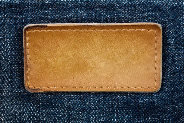 Tom läder jeans etikett — Stockfoto