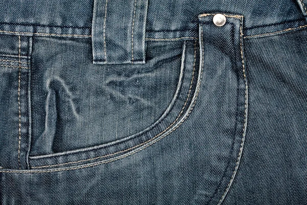 Modré džíny tkanina s kapsou — Stock fotografie