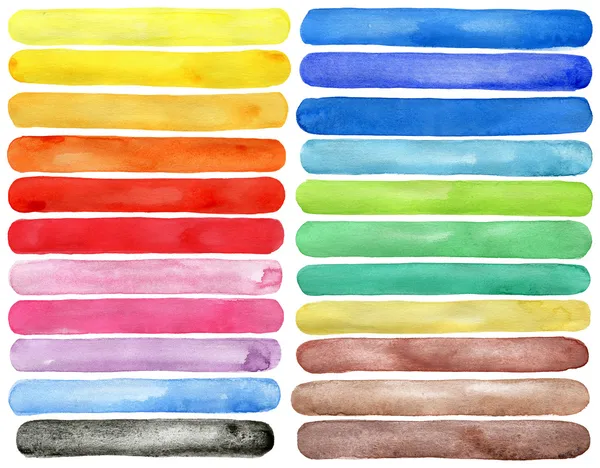 Watercolor hand painted brush strokes Royalty Free Stock Photos