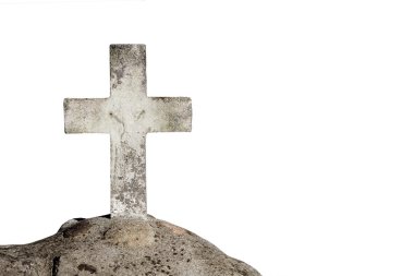 Old concrete cross clipart