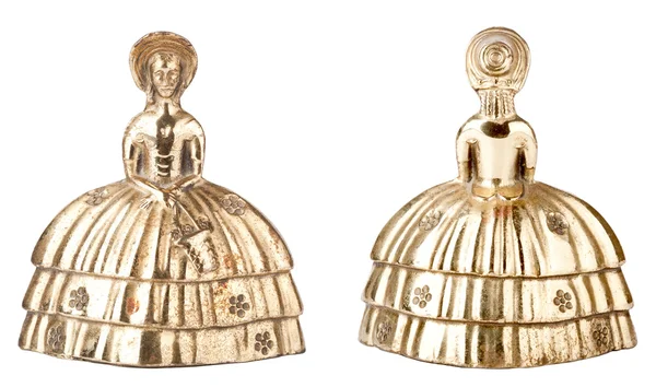 Vintage forma de campana de latón de una mujer — Foto de Stock