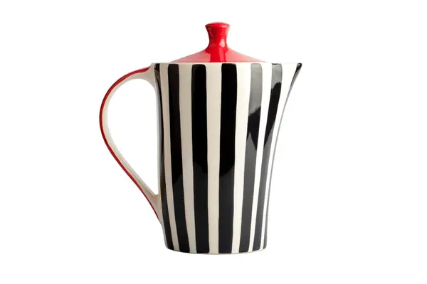 Striped teapot — Stock Photo, Image