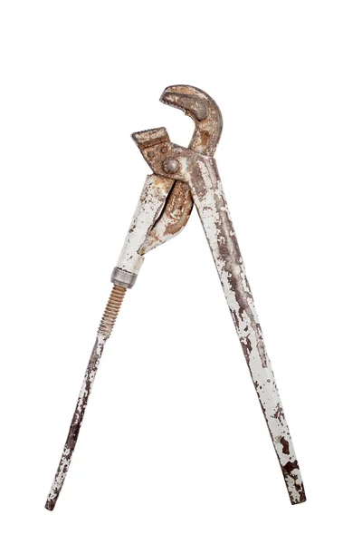 Starý nastavitelný kovový klíč — Stock fotografie