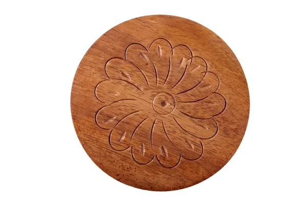Wood carving of flower — Stock Photo, Image