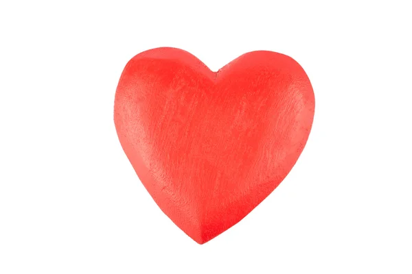 Red wooden heart — Stock Photo, Image