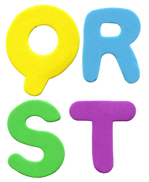 Pianki kolorowe litery — Zdjęcie stockowe