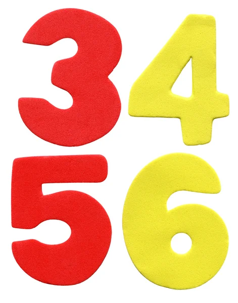 stock image Colorful foam numbers