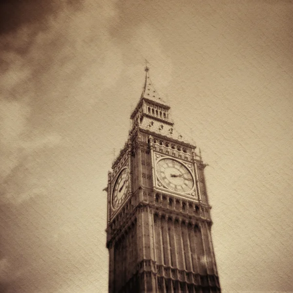 Grunge vintage background with Big Ben — Stock Photo, Image