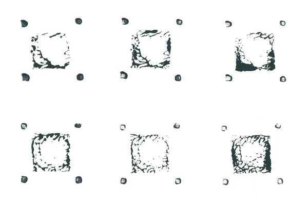 Conjunto de símbolos de tinta acrílica — Fotografia de Stock