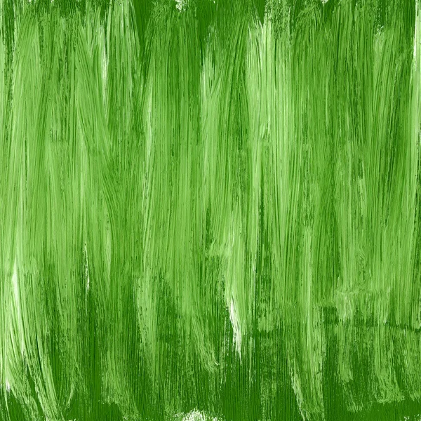 Green hand painted acrylic background — Stock Photo, Image