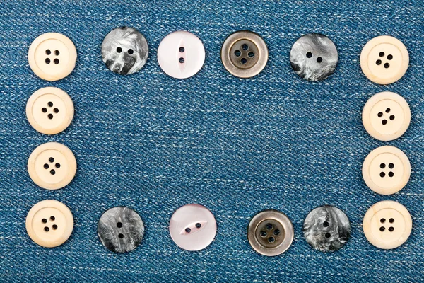Buttons on jeans — Stock Photo, Image