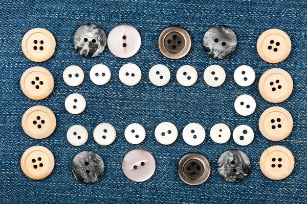 Buttons on jeans — Stock Photo, Image