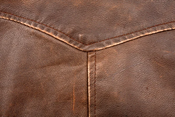 Seam on leather product — Stock Photo, Image