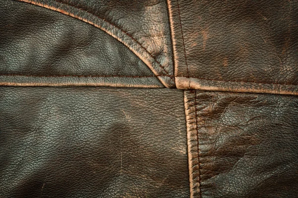 Costuras no produto de couro — Fotografia de Stock
