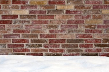 Brick wall and snow clipart