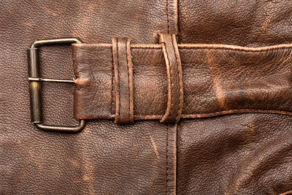 Leather and buckle — Stock Photo, Image