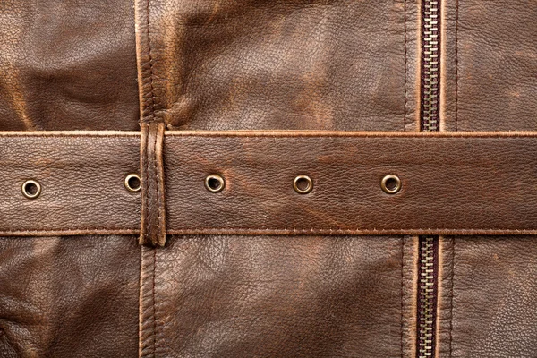 Zipper and leather — Stock Photo, Image