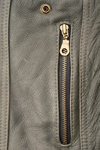 Zipper and leather — Stock Photo, Image