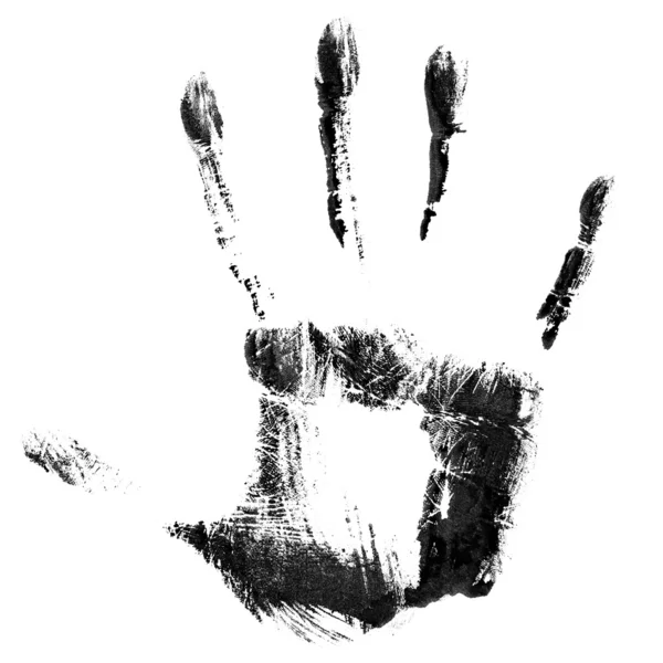 Svarta handen print — Stockfoto