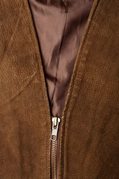 Fragment of suede vest — Stock Photo, Image