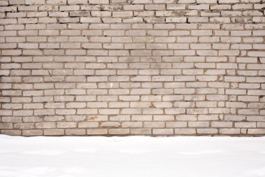 Brick wall and snow clipart