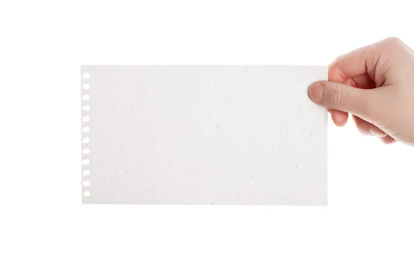 Handmade paper card in woman hand — Stock Photo, Image