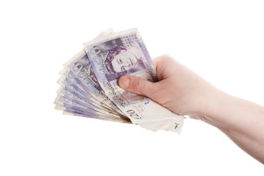 Hand with money clipart