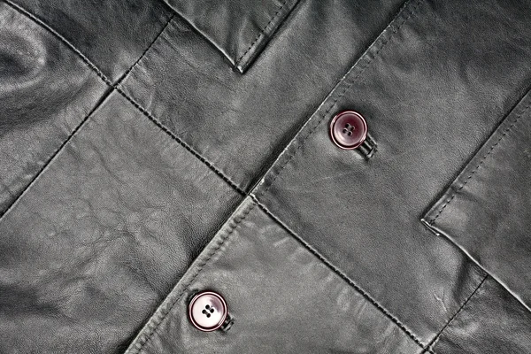 Фрагмент кожаной куртки — стоковое фото